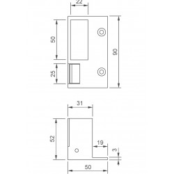 5091x | Gâche en applique à émission 12/24 Vcc/Vca