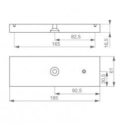 51200 | Ventouse en saillie 600 kg 12/24 Vcc