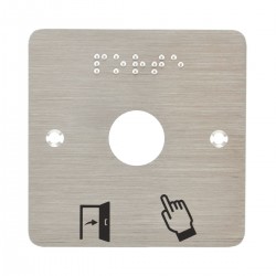 51201 | Plaque inox 80 x 80 mm pour bouton Ø 19